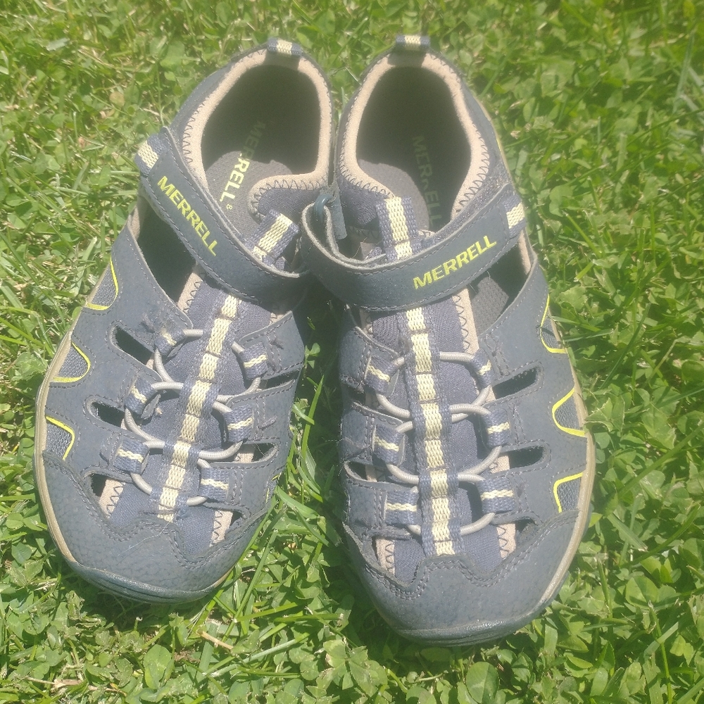 Merrell Hydro H2O Hiker Sandal Kids Size 2M Navy Trail Water Shoes Outdoor